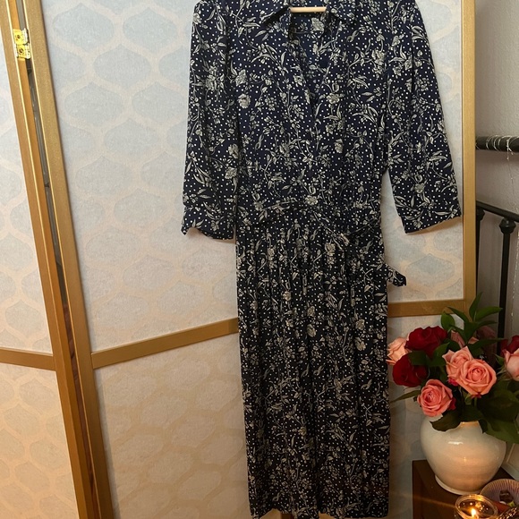 VINTAGE | Breli Originals 1980s collared midi dress - Picture 2 of 5